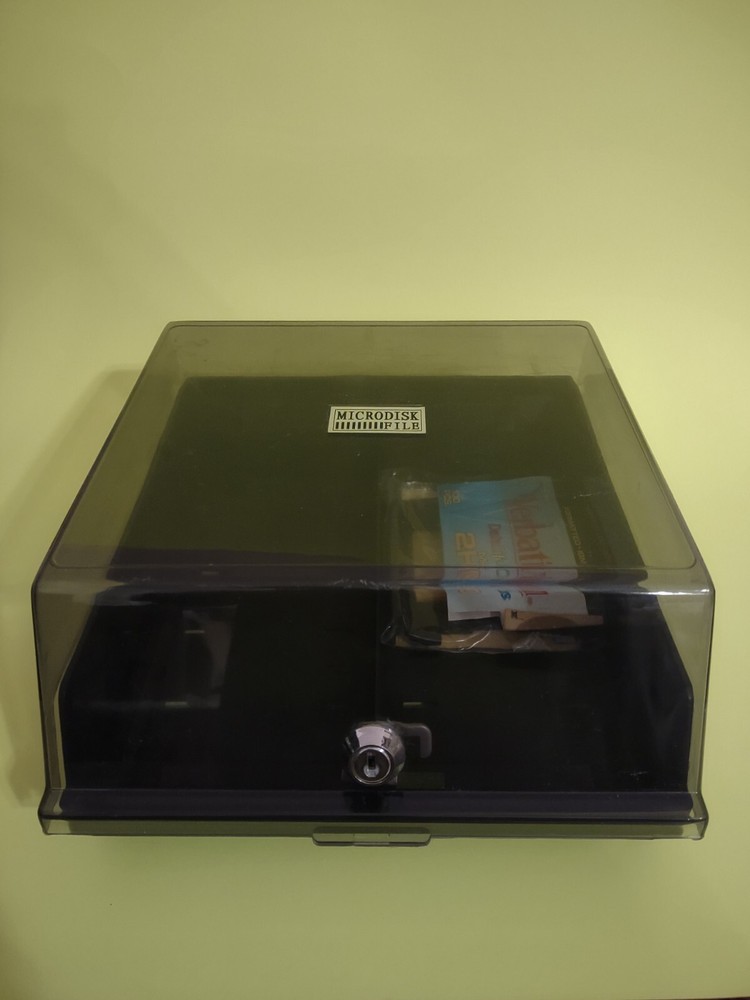 Micro Disk File Storage Container Verbatim For 3.5” Storage Disks Lockable Case