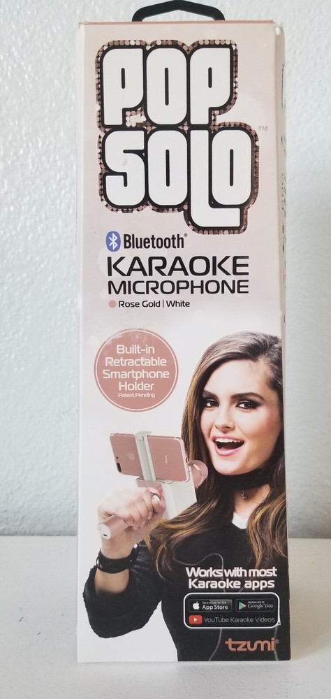 Pop Solo Bluetooth Karaoke Microphone / New