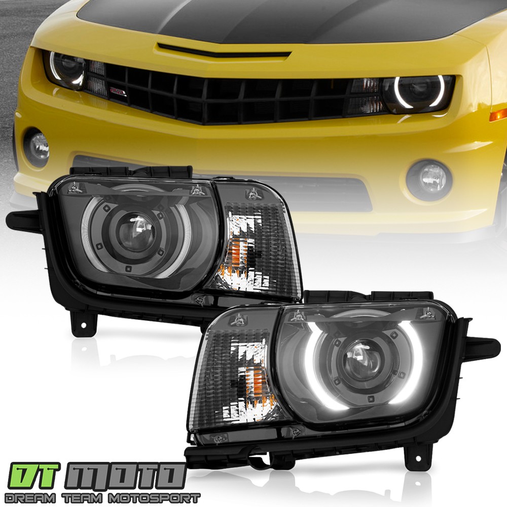 Halogen Upgrade LED DRL Projector Headlight For 2010-2013 Chevy Camaro Headlamp