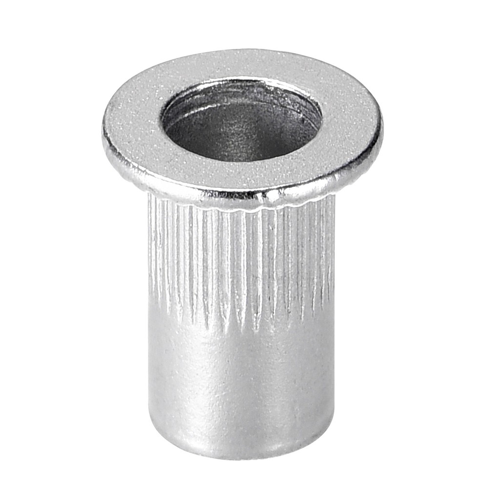 100pack #8-32 Rivet Nuts Aluminium Alloy Knurled Flat Head Threaded Insert Nut