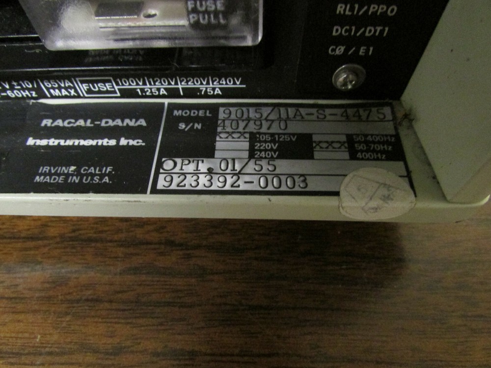 Racal-Dana 9015 Microprocessing Timer / Counter Options .01/55