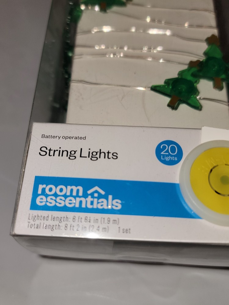 2 Green Christmas Tree Party String Mini Lights Decor New