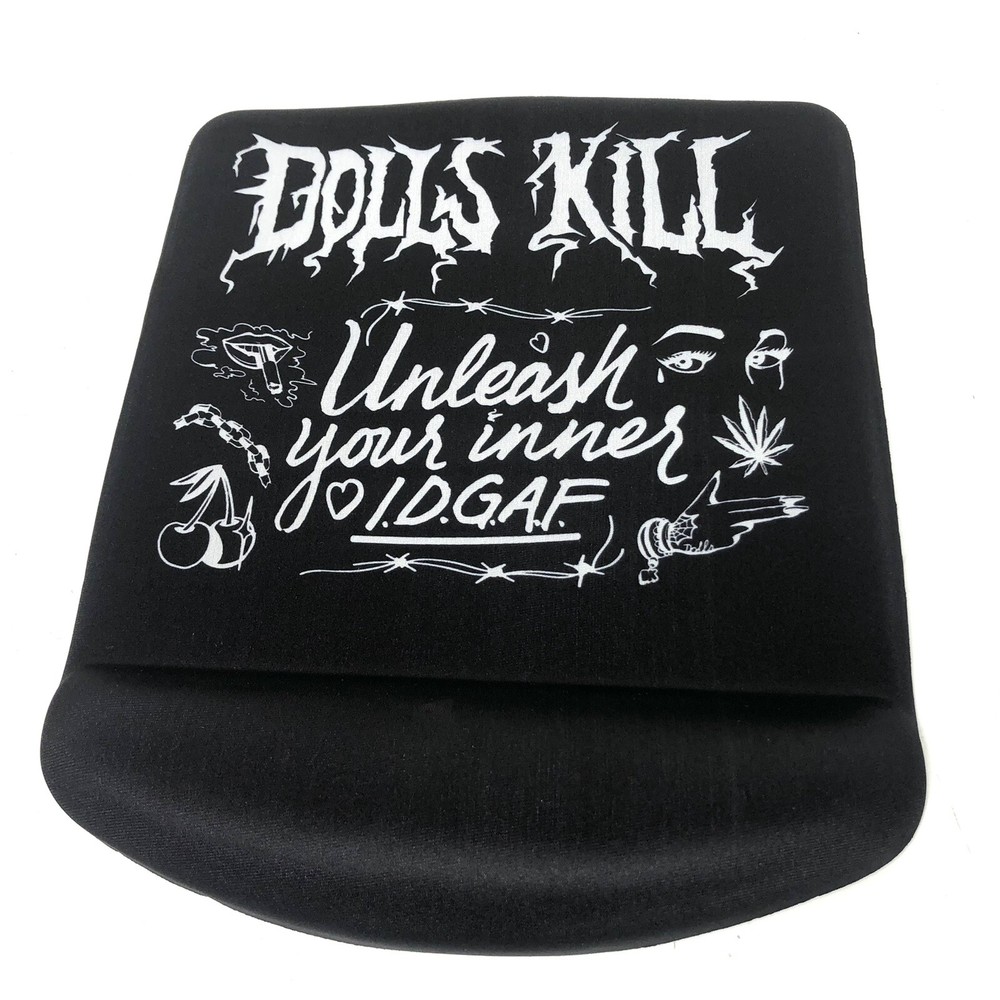 Dolls Kill Mousepad Black “Unleash Your Inner IDGAF”