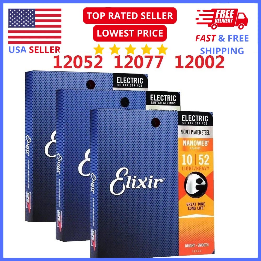 Elixir Electric Guitar Strings Nickel Nanoweb USA