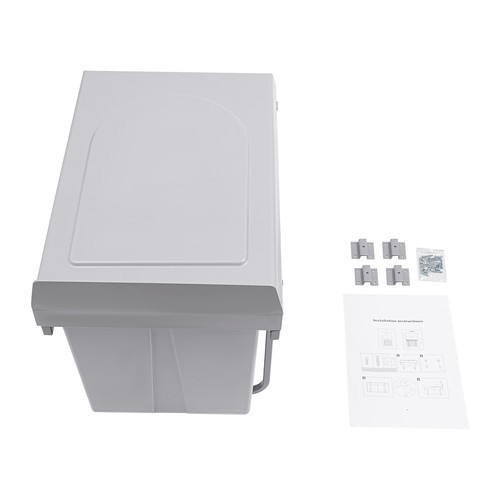 40L Kitchen Waste Bin Pullout Garbage Trash Can Double Pull-Out Trash Can