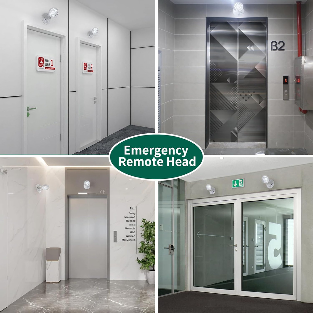 Emergency Remote Head Lighting, 1 Pack Single Head Emergency Light, UL Listed, M