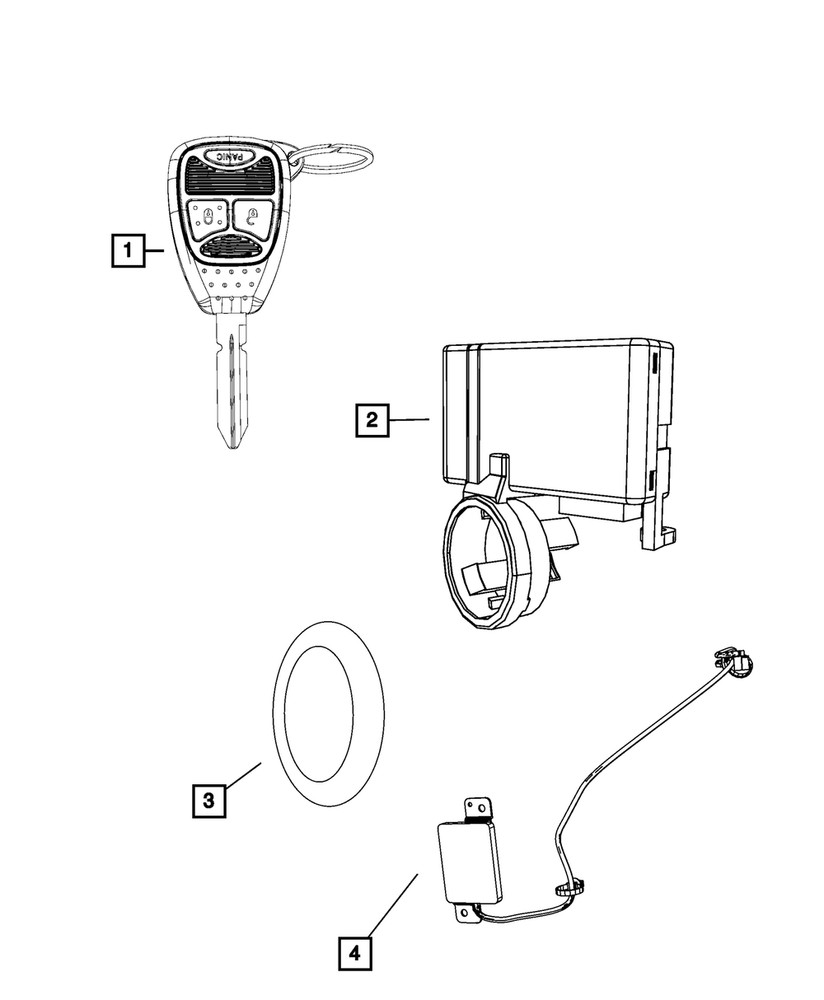Genuine Mopar Blank With Transmitter Key 5179514AC