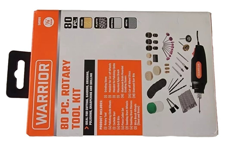 Warrior 80pc Rotary Tool Kit
