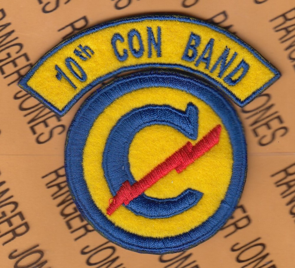 US Army 10th Constabulary Band ~3.5" patch tab set