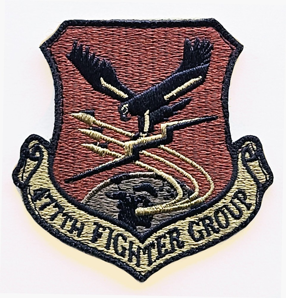 Air Force 477th Fighter Group Spice Brown Hook Back Patch