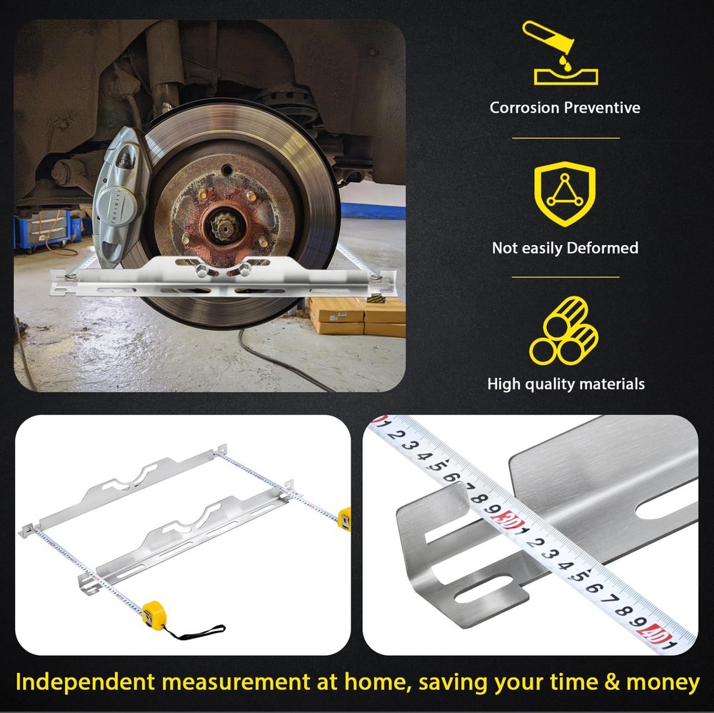Wheel Alignment Tool, Heavy Duty Toe Alignment Tool Plates, 2PCS Stainless St...