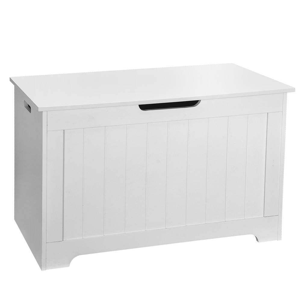 Box Entryway Storage Chest Bench with Safety Hinge Organizer MDF Store Books