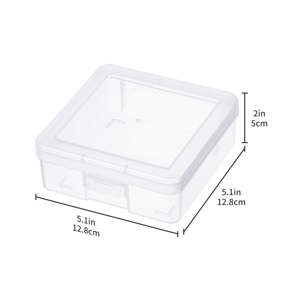 novelinks Stackable Plastic Clear Storage Box Small, 18 Pack Small -Clear