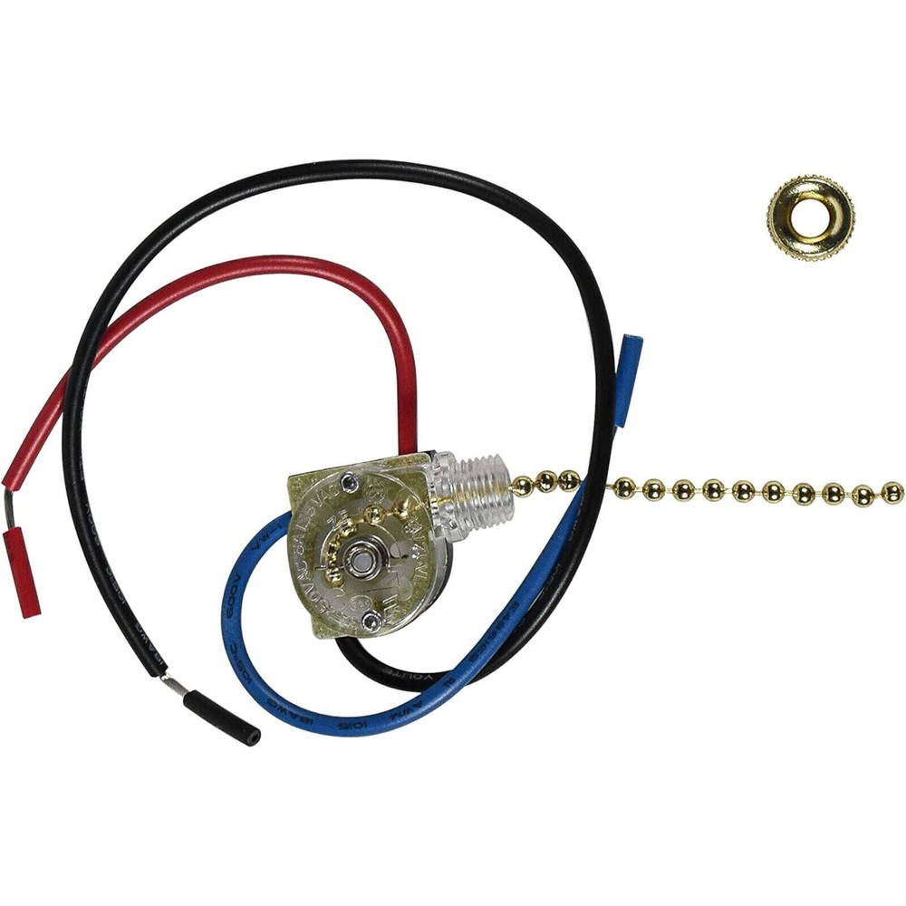 Ceiling Fan Switch for Zing Ear ZE-110 3-Way 3-Wire Pull Chain Fan Light Switch