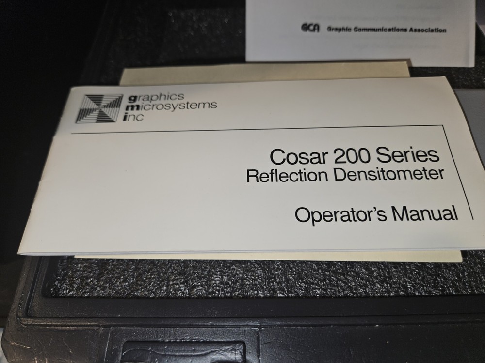 Cosar 202 (200 Series) Reflection Densitometer Graphics Microsystems Inc w/ Case