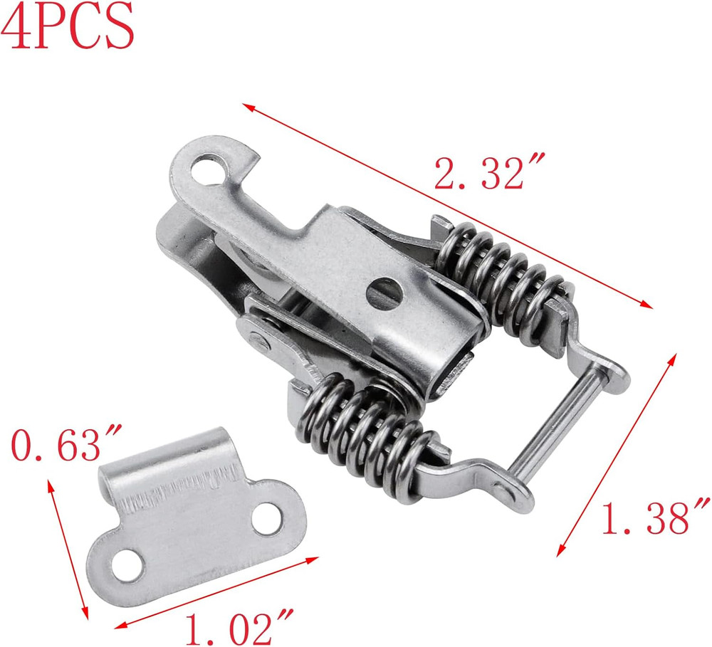 4Set Compression Spring Toggle Latch Lock 304 Stainless Steel Spring Loaded Draw
