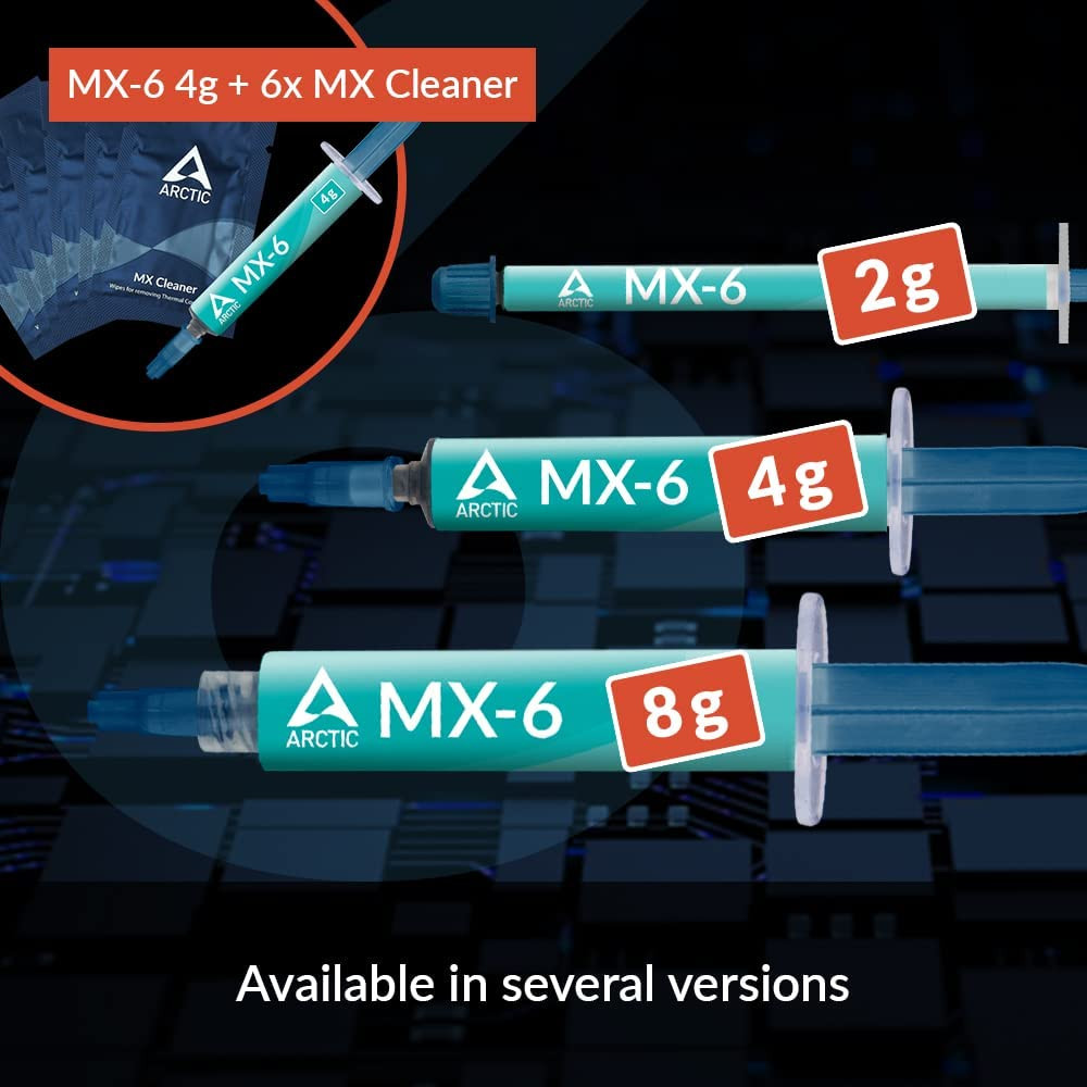 MX-6 (8 G) - Ultimate Performance Thermal Paste for CPU, Consoles, Graphics Card