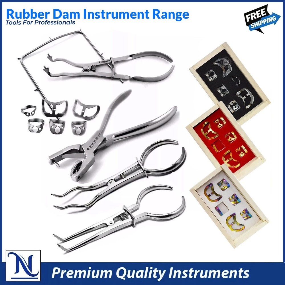 Dental Rubber Dam Instruments Endodontic Forceps Clamps Pliers Setup Range
