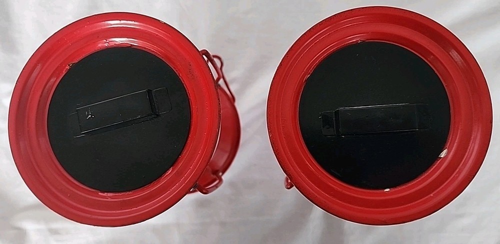2 Vintage Red Railroad Look Lanterns