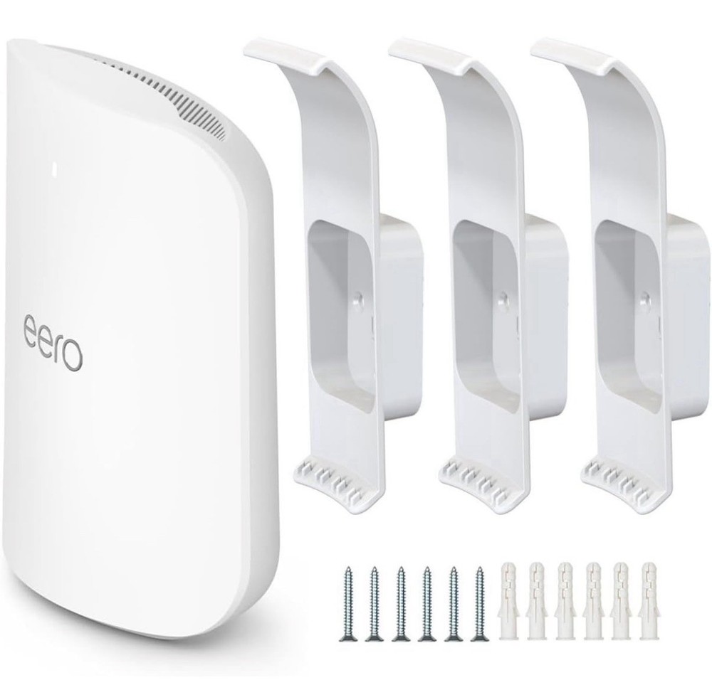 eero Max 7 Wall Mount, Brackets ABS Router Holder 3 Pack, White