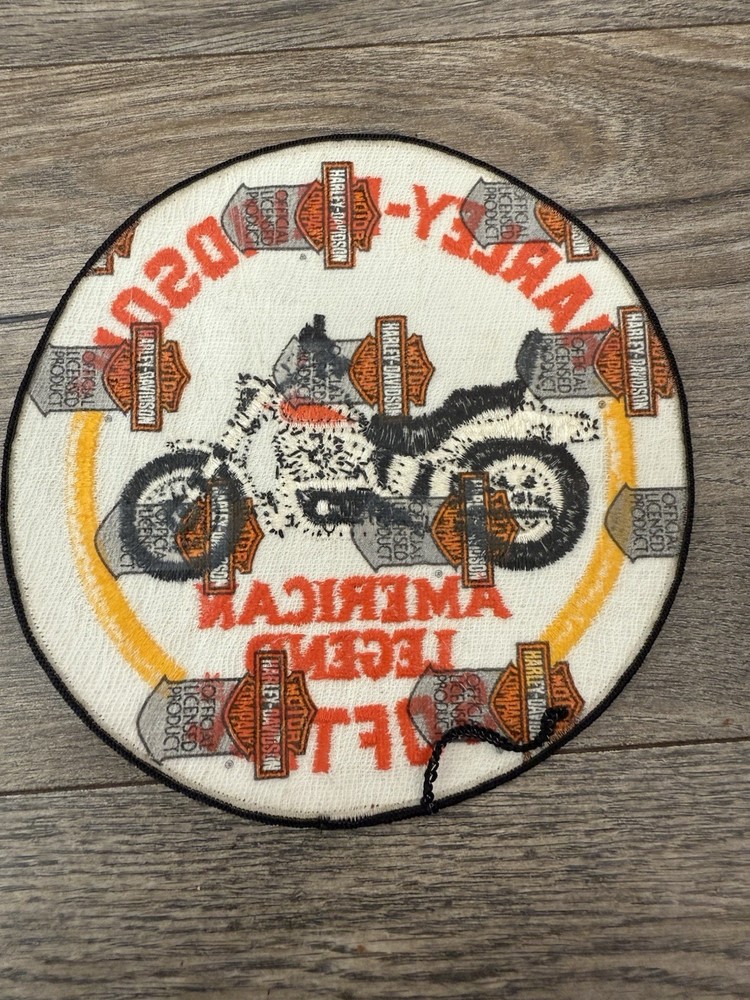 7 Inch Harley Davidson Embroidered Softtail Motorcycle Patch 1980s