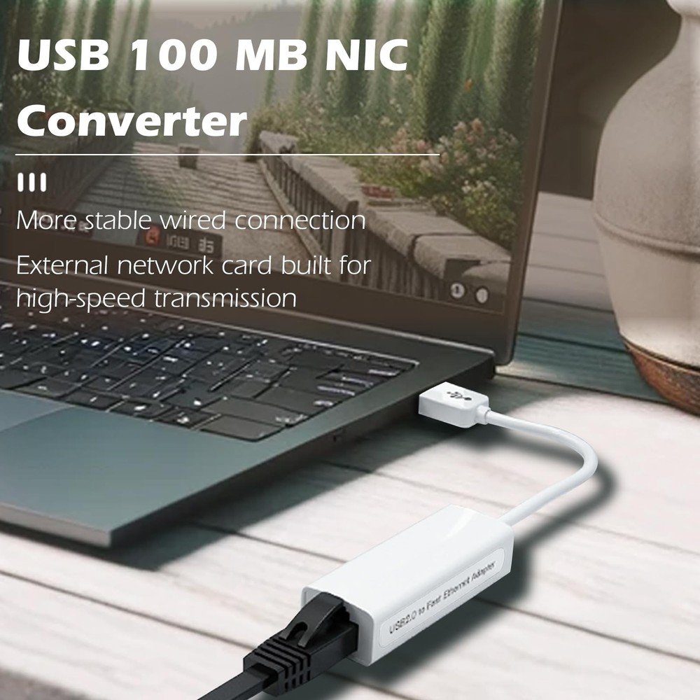 USB to Ethernet Network Adapter for Laptops USB 2.0 Devices Windows Mac OS