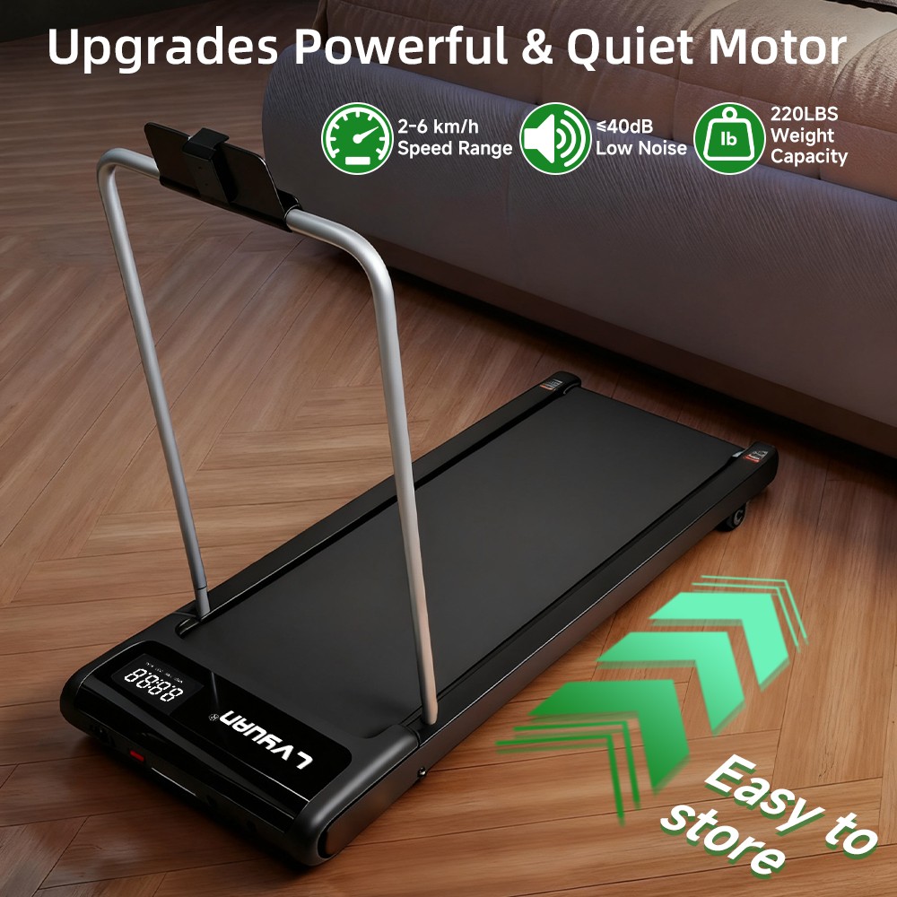 Treadmill for Home 2-6 km/h 100 kg Adjustable Gradient With Remote Control & APP