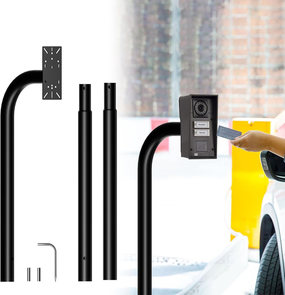 Universal Gooseneck Pedestal Post for Automatic Gate Opener Keypad – 68" Height