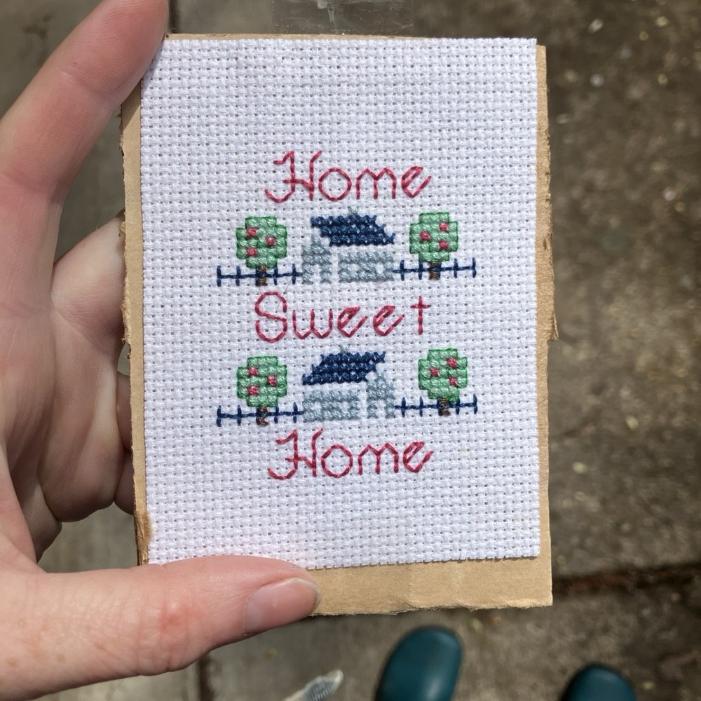 cross stitch completed finished hand made
