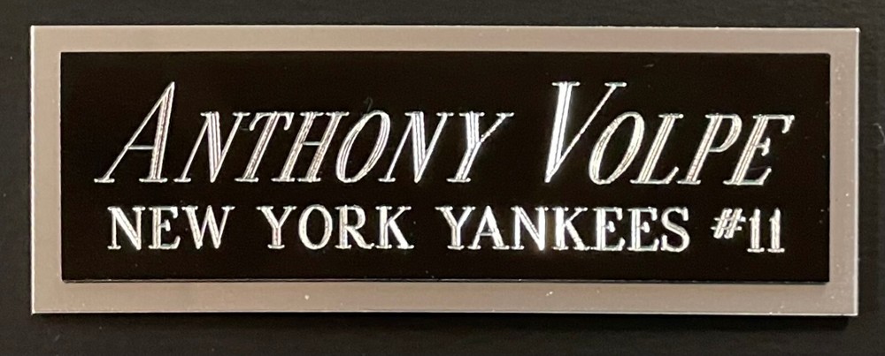 ANTHONY VOLPE YANKEES NAMEPLATE FO AUTOGRAPHED Signed Baseball Display CUBE CASE