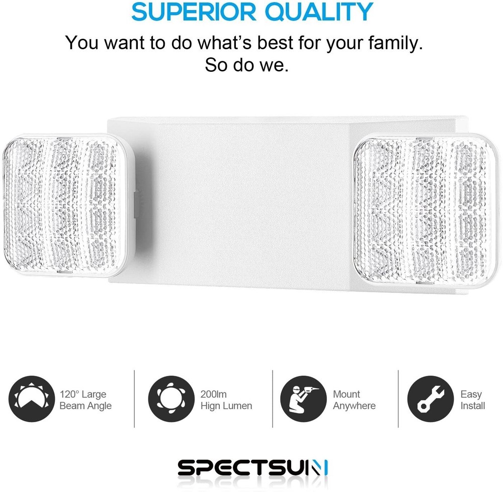 UL Listed 6 Packs Led Emergency Exit Lighting Commercial Emergency Flood Lights.