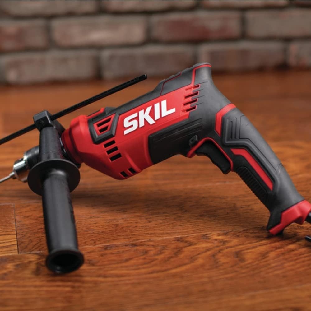 High Torque 7.5-Amp Hammer Drill - 1/2" Keyed Chuck, Variable Speed Control