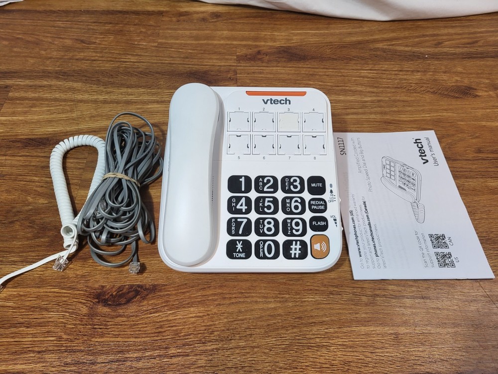VTech SN1117 Amplified Corded Phone W/Answer Machine Elderly Friendly