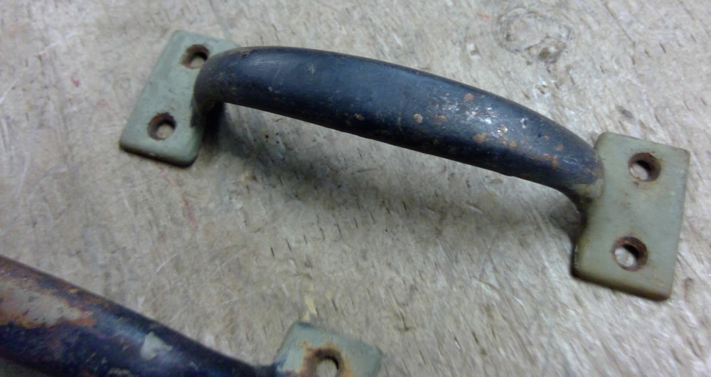 Two Old Tool Box Handle Gate Sash Drawer 4” Pull Vintage Rustic Barn Door