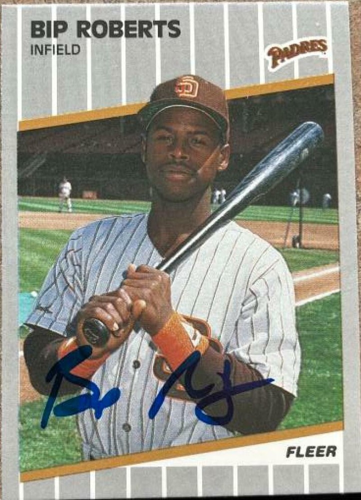 Bip Roberts Autographed 1989 Fleer Update #U-126