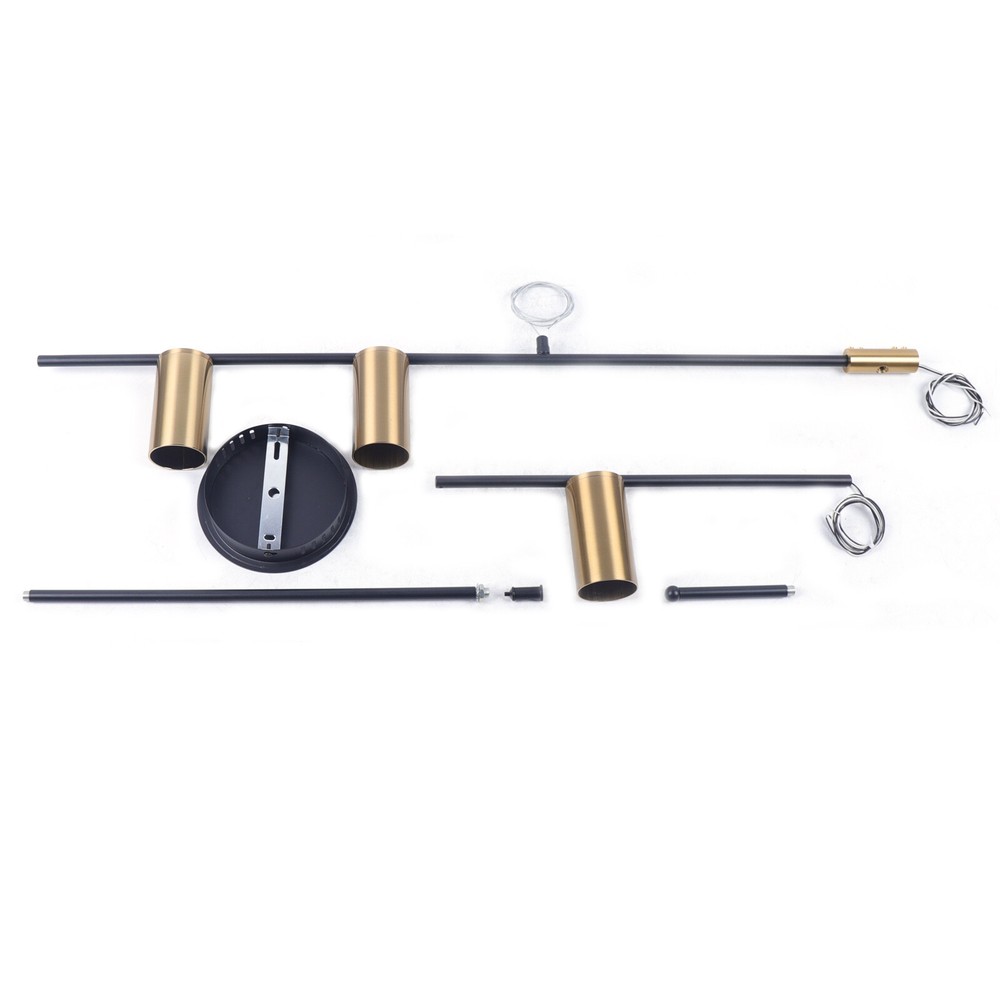 Modern Linear Chandelier - 3-Light Kitchen Island Pendant Lamp