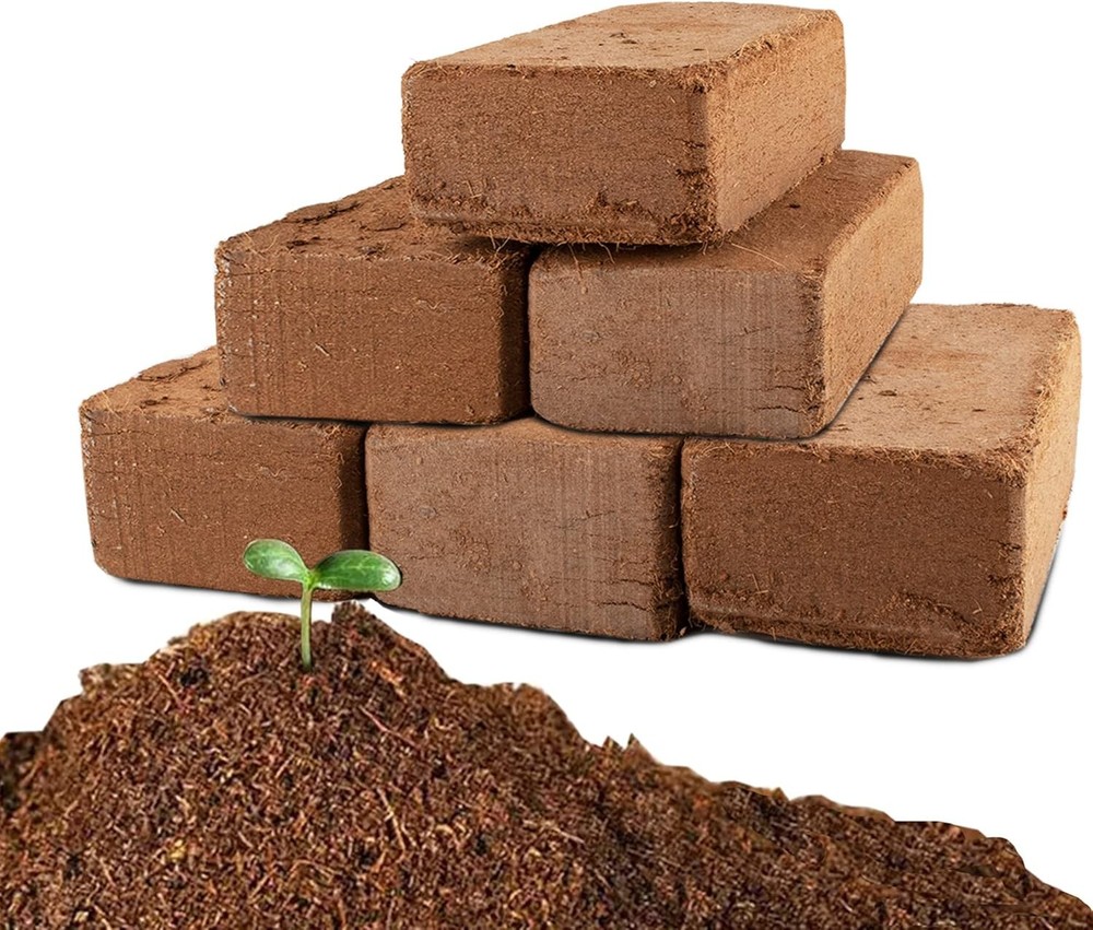 6 Pack Coco Coir Brick 100% Organic Coconut Husk