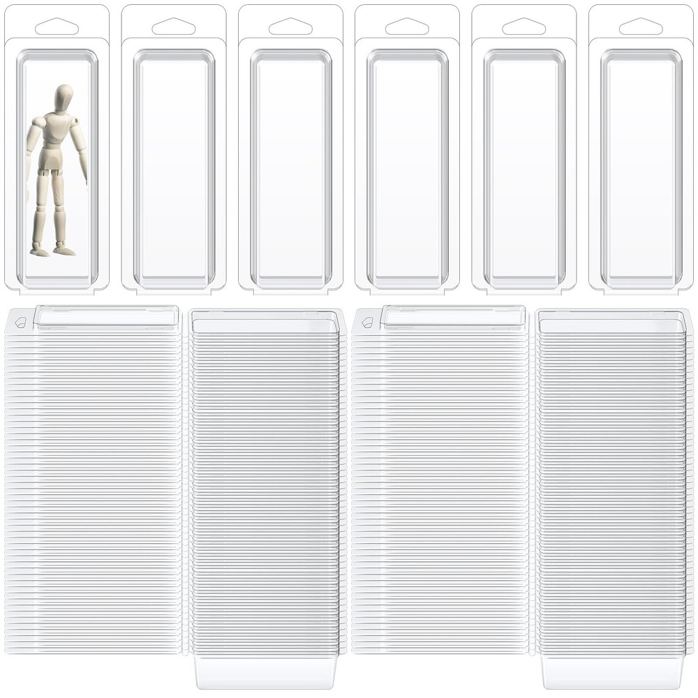 100 Pcs Plastic Blister Clamshell Protective Case for Action Figures - Display C