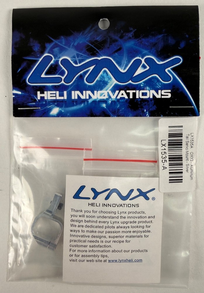 OXY HELI OXY 3 ALUMINUM TAIL SERVO MOUNT SILVER LX1535-A