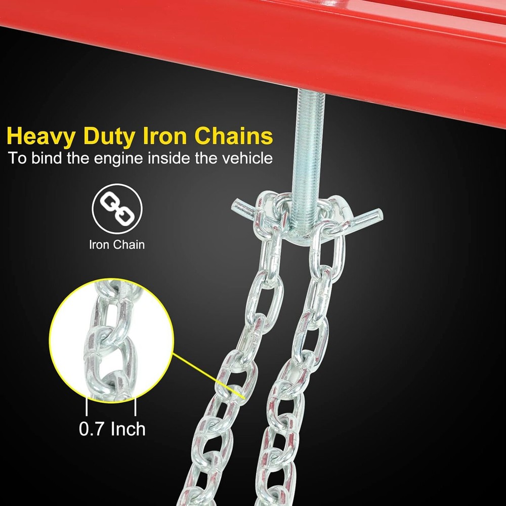 Engine Support Bar Engine Load Leveler 1100 Lbs Transmission w/ Dual Hook