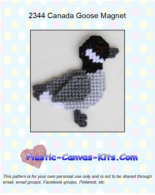 Canada Goose Magnet - Plastic Canvas Pattern or Kit