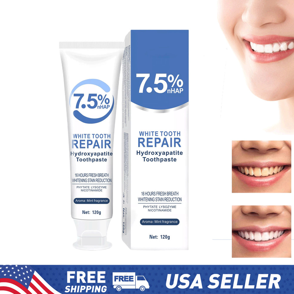 7.5% Hydroxyapatite Toothpaste Remove Yellow Tooth Stains For Sensitive Teeth