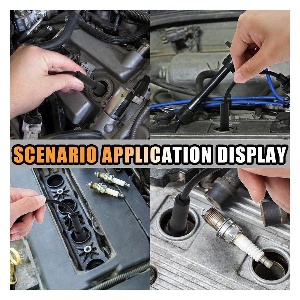 Inline Spark Plug Tester, Straight Boot Ignition Coil Tester 2 PCS, Brown