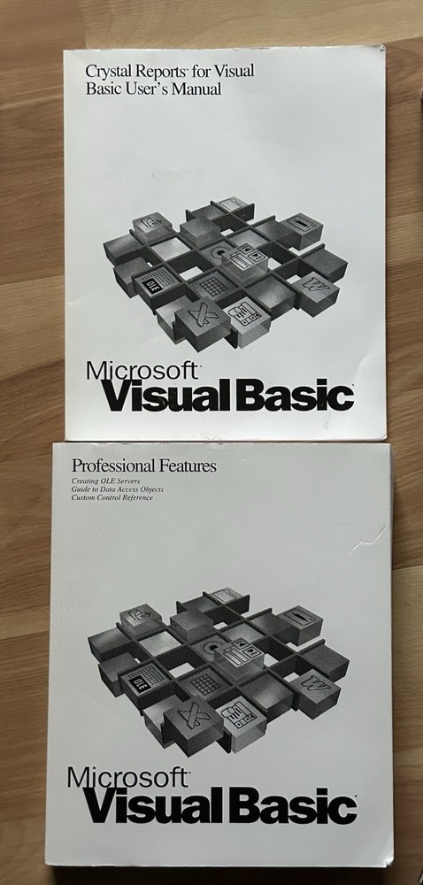 Set of 6 Microsoft Visual Basic Books + VB 6.0 Professional Edition for Windows