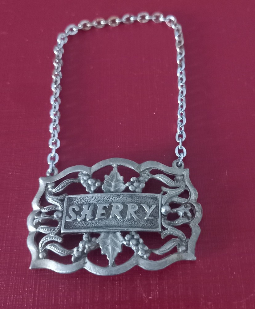 Vintage DECANTER LABEL SHERRY