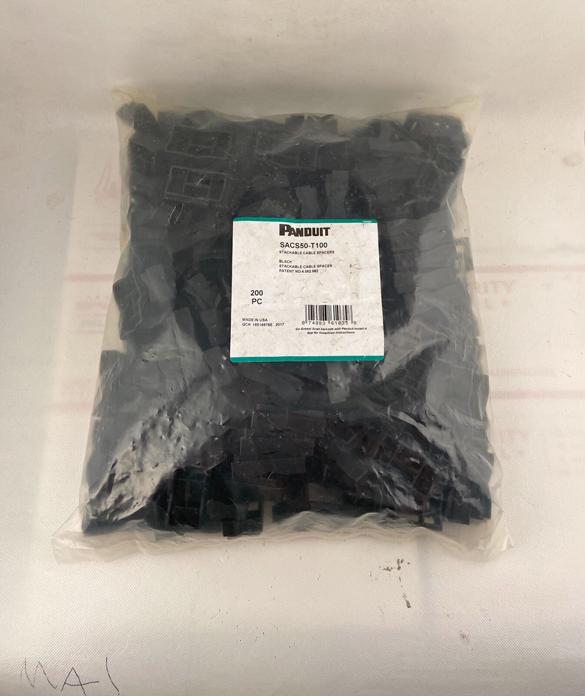 🌟(200 Pack) Panduit SACS50-T100 Stackable Aerial Telco Cable / Wire Spacers