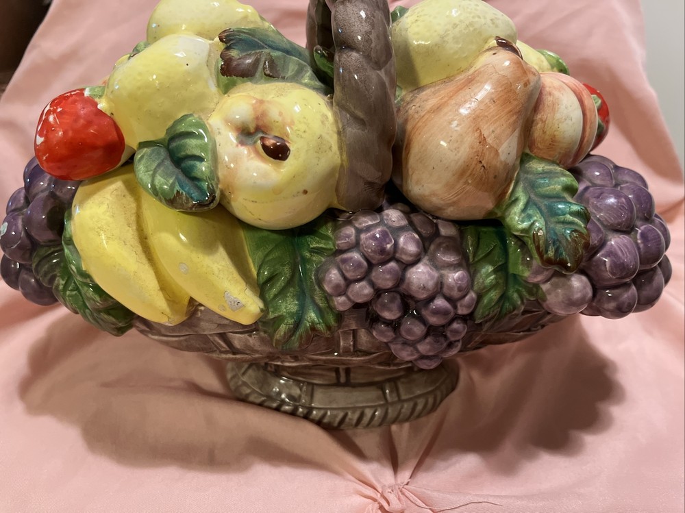 Vintage Ceramic Centerpiece Fruit Basket