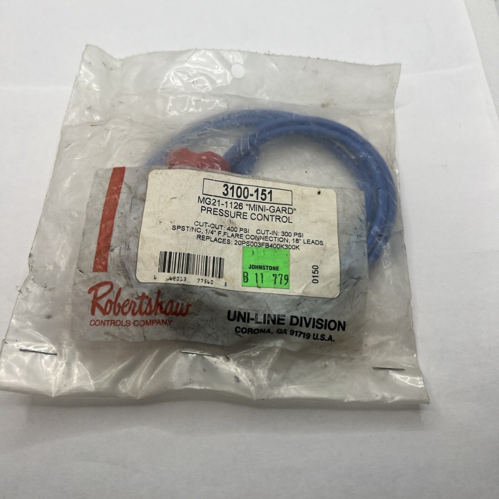 ROBERTSHAW 3100-151 MINI GUARD PRESSURE CONTROL "Lot of 10"
