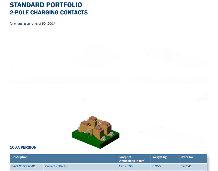 Vahle 2 Pole Current Collector Charging Contacts BLS 100 NEW PULL [B9B3]