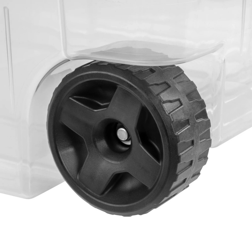 Sterilite 160 Quart Wheeled Stacker, Extra Large Durable Clear Bin, Latch Lid